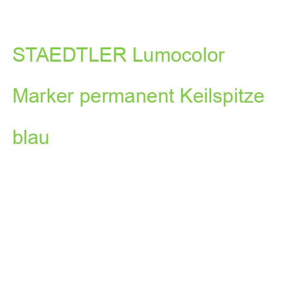 STAEDTLER Lumocolor Marker permanent Keilspitze blau