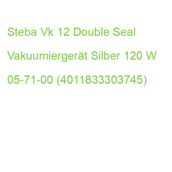 Steba Vk 12 Double Seal Vakuumiergerät Silber 120 W 05-71-00 (4011833303745)
