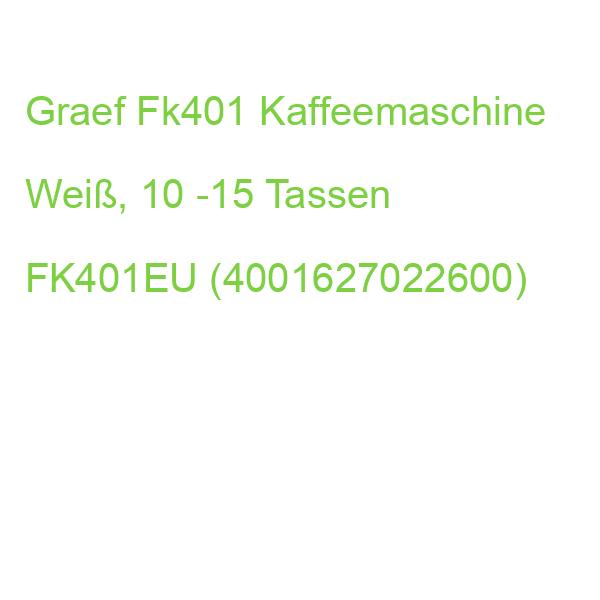Graef Fk401 Kaffeemaschine Weiß, 10 -15 Tassen FK401EU (4001627022600)