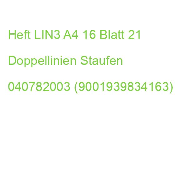 Heft LIN3, A4, 16 Blatt 90 g qm 21 Doppellinien Staufen 040782003 (9001939834163)