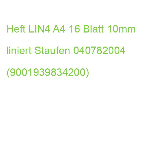 Heft LIN4 A4, 16 Blatt 90 g qm liniert Staufen 040782004 (9001939834200)