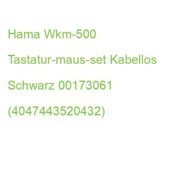 Hama Wkm-500 Tastatur-maus-set Kabellos Schwarz 00173061 (4047443520432)