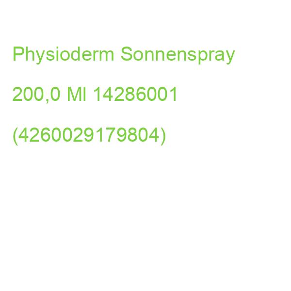 Physioderm Sonnenspray 200,0 Ml 14286001 (4260029179804)
