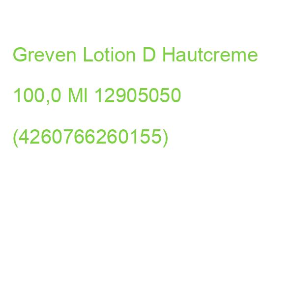 Greven Lotion D Hautcreme 100,0 Ml 12905050 (4260766260155)