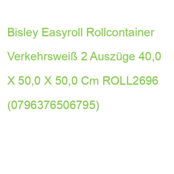 Bisley Easyroll Rollcontainer Verkehrsweiß 2 Auszüge 40,0 X 50,0 X 50,0 Cm ROLL2696 (0796376506795)