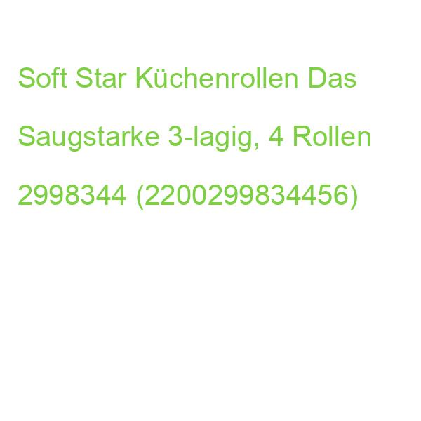 Soft Star Küchenrollen Das Saugstarke 3-lagig, 4 Rollen 2998344 (2200299834456)