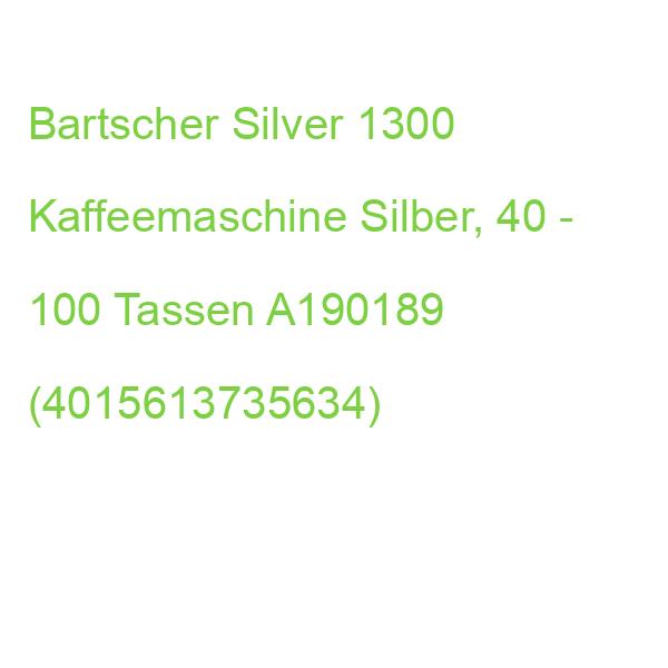 Bartscher Silver 1300 Kaffeemaschine Silber, 40 - 100 Tassen A190189 (4015613735634)