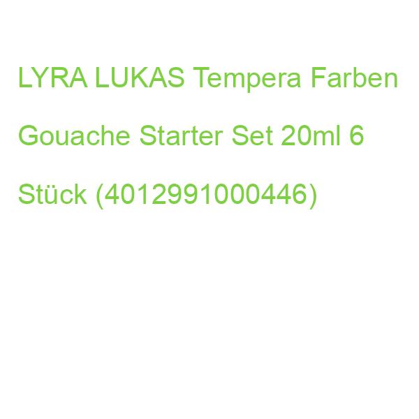 LYRA LUKAS Tempera Farben Gouache Starter Set 20ml 6 Stück (4012991000446)