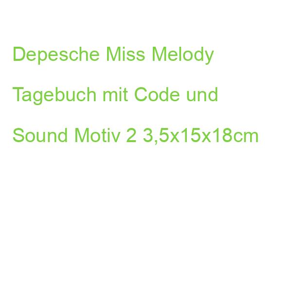DEPESCHE Miss Melody Tagebuch mit Code und Sound Motiv 2 3,5x15x18cm