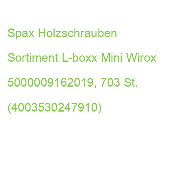 Spax Holzbauschrauben-sortiment L-boxx Mini Wirox 5000009162019 (4003530247910)