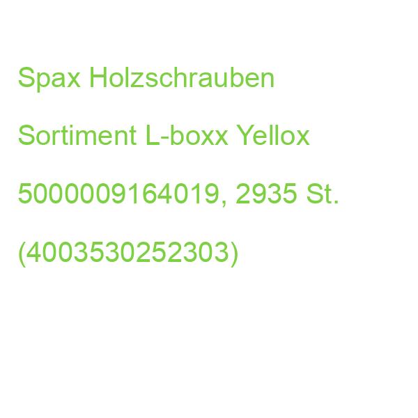 Spax Holzbauschrauben-sortiment L-boxx Yellox 5000009164019 (4003530252303)