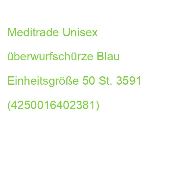 Meditrade Unisex überwurfschürze Blau Einheitsgröße 50 St. 3591 (4250016402381)