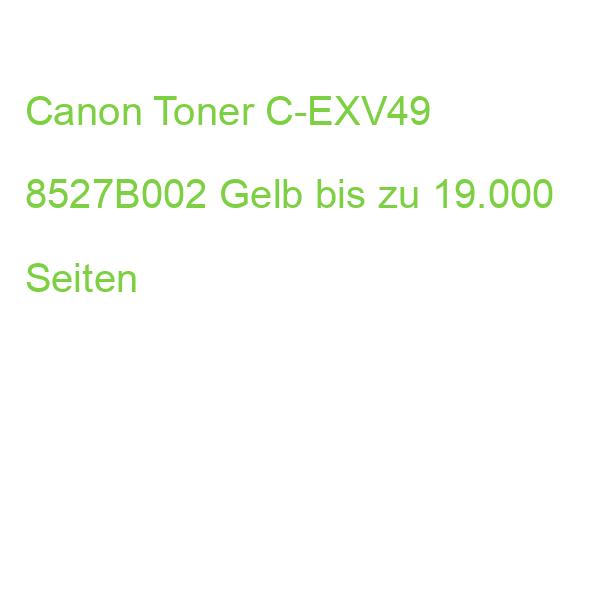 Canon Toner C-EXV49 8527B002 Gelb bis zu 19.000 Seiten
