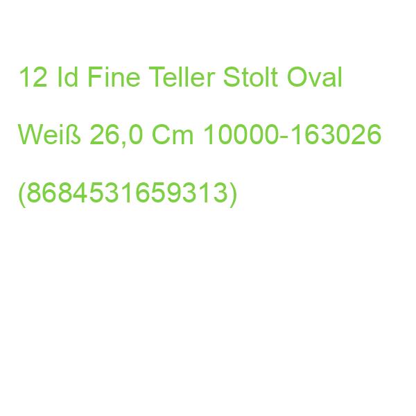 12 Id Fine Teller Stolt Oval Weiß 26,0 Cm 10000-163026 (8684531659313)