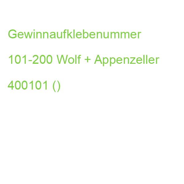 Gewinnaufklebenummern 101-200 WOLF & APPENZELLER 400101 ()