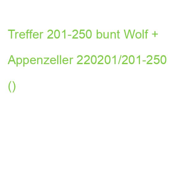 Gewinnlose Treffer bunt 201-250 WOLF & APPENZELLER 220201/201-250 ()