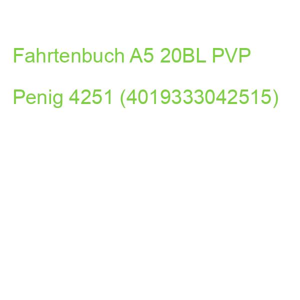Fahrtenbuch für PKW A5, 20 Seiten PVP Penig 4251 (4019333042515)