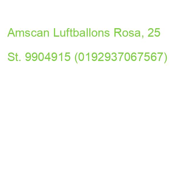 Amscan Luftballons Rosa, 25 St. 9904915 (0192937067567)