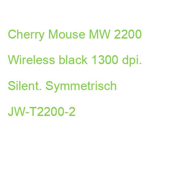 Cherry Mouse MW 2200 Wireless black 1300 dpi. Silent. Symmetrisch JW-T2200-2