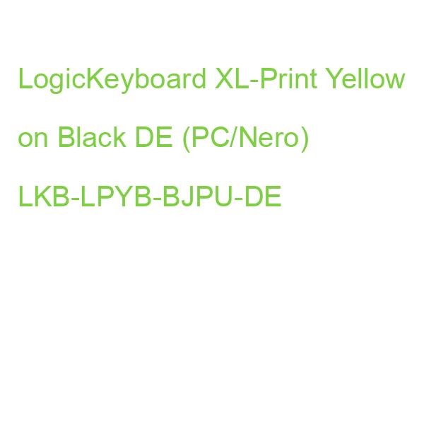 LogicKeyboard XL-Print Yellow on Black DE (PC/Nero) LKB-LPYB-BJPU-DE