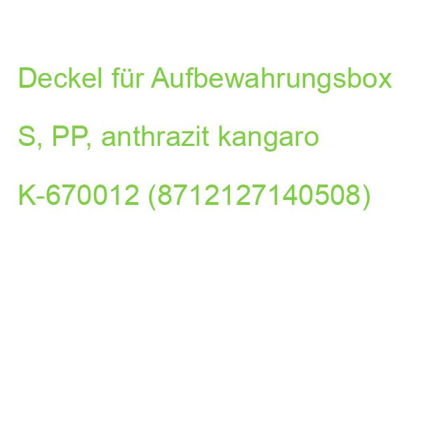 Deckel für Aufbewahrungsbox S, PP, anthrazit kangaro K-670012 (8712127140508)
