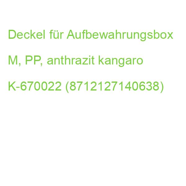 Deckel für Aufbewahrungsbox M, PP, anthrazit kangaro K-670022 (8712127140638)