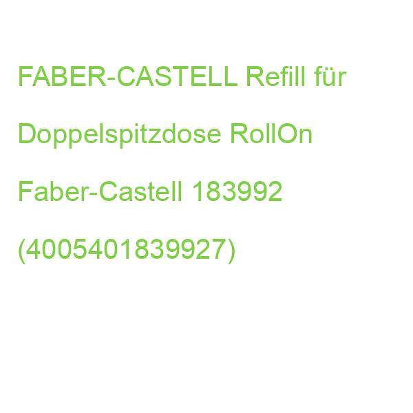 FABER-CASTELL Refill für Doppelspitzdose RollOn Faber-Castell 183992 (4005401839927)