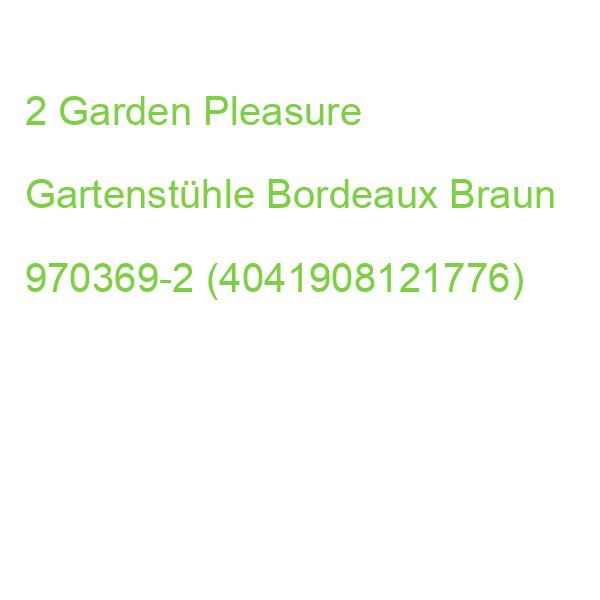 Garden Pleasure Gartenstühle Mit Armlehnen Bordeaux Braun, Metall, 2 St. 970369-2 (4041908121776)