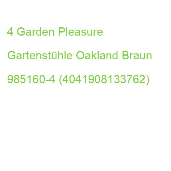 Garden Pleasure Gartenstühle Mit Armlehnen Oakland Braun, Holz, 4 St. 985160-4 (4041908133762)