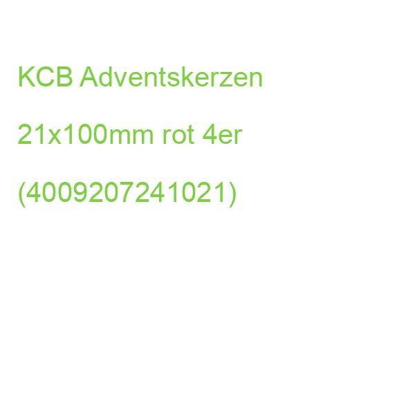 KCB Adventskerzen rot 21x100mm 4 Stück (4009207241021)