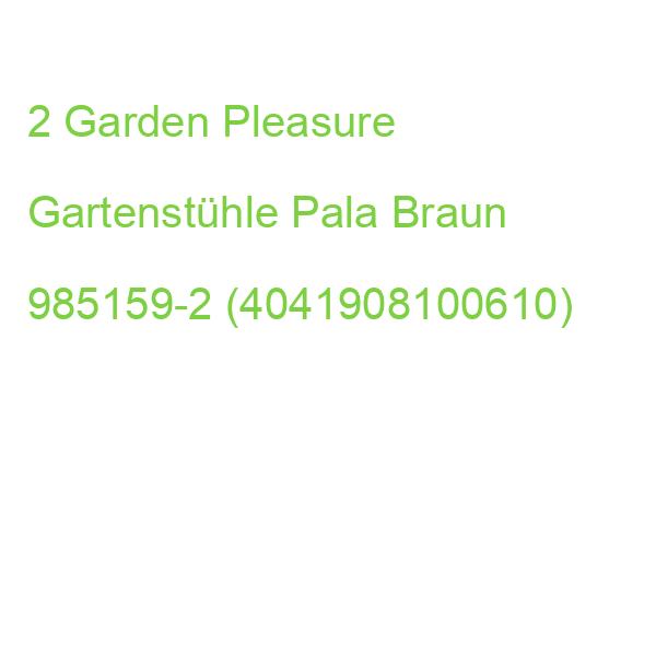 Garden Pleasure Gartenstühle Mit Armlehnen Pala Braun, Holz, 2 St. 985159-2 (4041908100610)