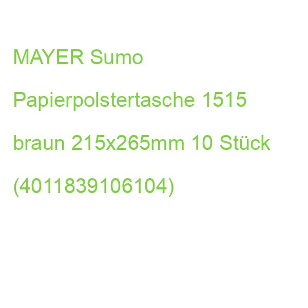MAYER Sumo Papierpolstertasche 1515 braun 215x265mm 10 Stück haftklebend (4011839106104)