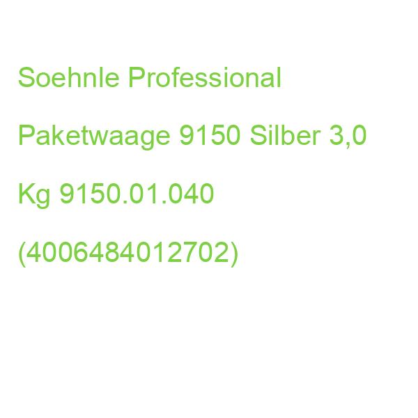 Soehnle Professional Paketwaage 9150 Silber Für Max. 3,0 Kg 9150.01.040 (4006484012702)