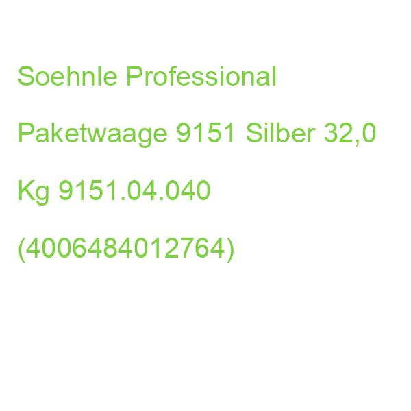 Soehnle Professional Paketwaage 9151 Silber Für Max. 32,0 Kg 9151.04.040 (4006484012764)