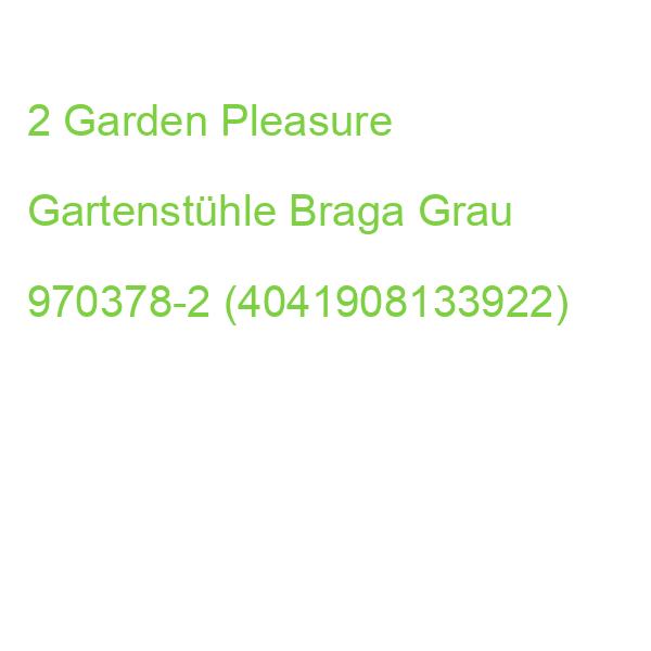 Garden Pleasure Gartenstühle Mit Armlehnen Braga Grau, Metall, 2 St. 970378-2 (4041908133922)