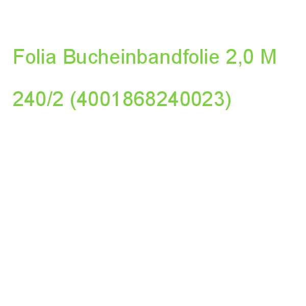 Folia Bucheinbandfolie Selbstklebend Transparent 45,0 Cm X 2,0 M 240/2 (4001868240023)