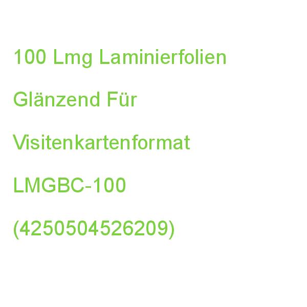 100 Lmg Laminierfolien Glänzend Für Visitenkartenformat 100 Micron LMGBC-100 (4250504526209)