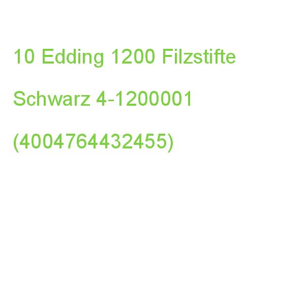 Edding 1200 Filzstifte Schwarz, 10 St. 4-1200001 (4004764432455)