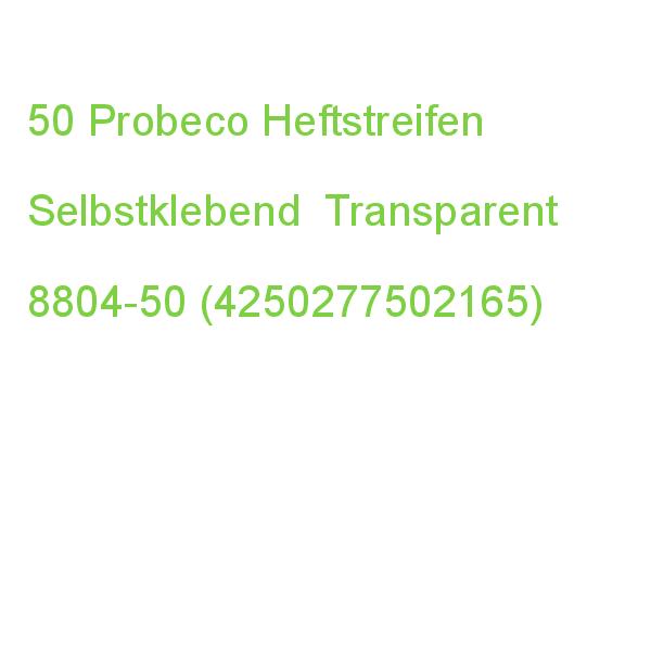 50 Probeco Heftstreifen, Selbstklebend Transparent Kunststoff 8804-50 (4250277502165)