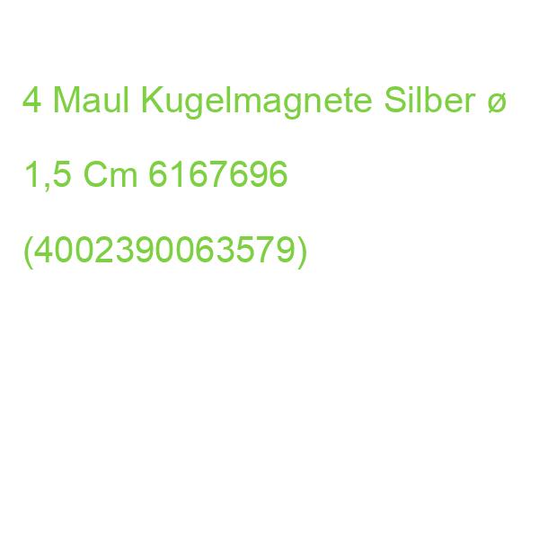 Maul Kugelmagnete Silber, Metall  1,5 Cm, 4 St. 6167696 (4002390063579)
