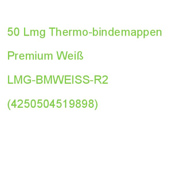 50 Lmg Thermo-bindemappen Premium Weiß Karton Für 15 - 20 Blatt LMG-BMWEISS-R2 (4250504519898)