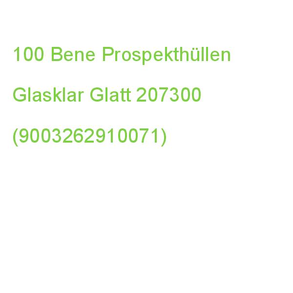 100 Bene Prospekthüllen Din A4 Glasklar Glatt 0,08 Mm 207300 (9003262910071)