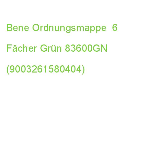 Bene Ordnungsmappe 6 Fächer Grün 83600GN (9003261580404)