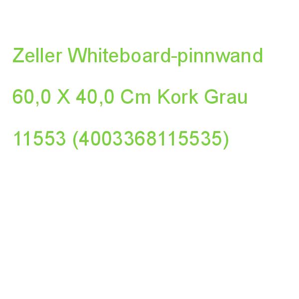 Zeller Whiteboard-pinnwand 60,0 X 40,0 Cm Kork Grau 11553 (4003368115535)