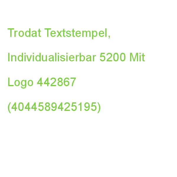 Trodat Textstempel, Individualisierbar 5200 Selbstfärbend Schwarz Mit Logo, 1 St. - Nachträglich Per Gutschein Personali