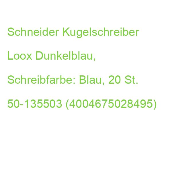 Schneider Kugelschreiber Loox Dunkelblau, Schreibfarbe: Blau, 20 St. 50-135503 (4004675028495)