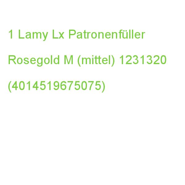 Lamy Lx Patronenfüller Rosegold M (mittel) 1231320 (4014519675075)