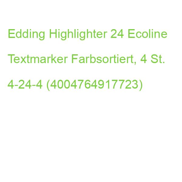 Edding 24 Ecoline Textmarker Farbsortiert, 4 St. 4-24-4 (4004764917723)