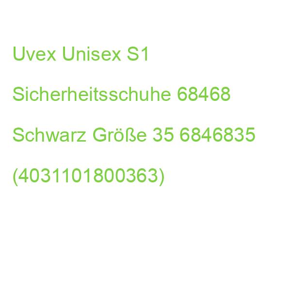 Uvex Unisex S1 Sicherheitsschuhe 68468 Schwarz Größe 35 6846835 (4031101800363)