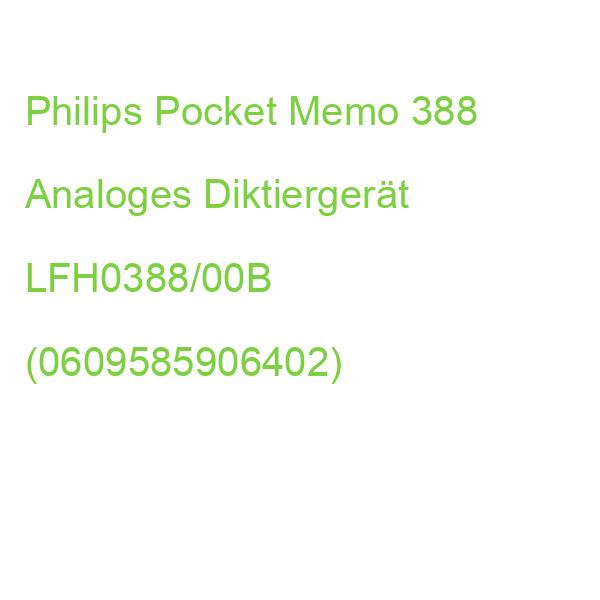 Philips Pocket Memo 388 Analoges Diktiergerät LFH0388/00B (0609585906402)